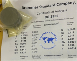 Mẫu chuẩn thành phần kim loại Brammer BS 3952